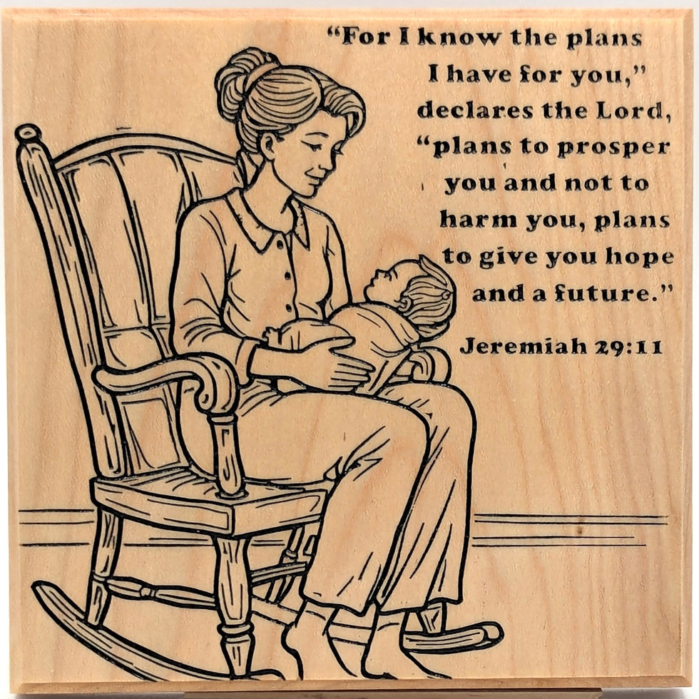 Thumbnail: Jeremiah 29:11 Carved Maple Wood or Acrylic