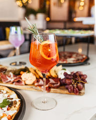 aperol spritz and charcuterie board