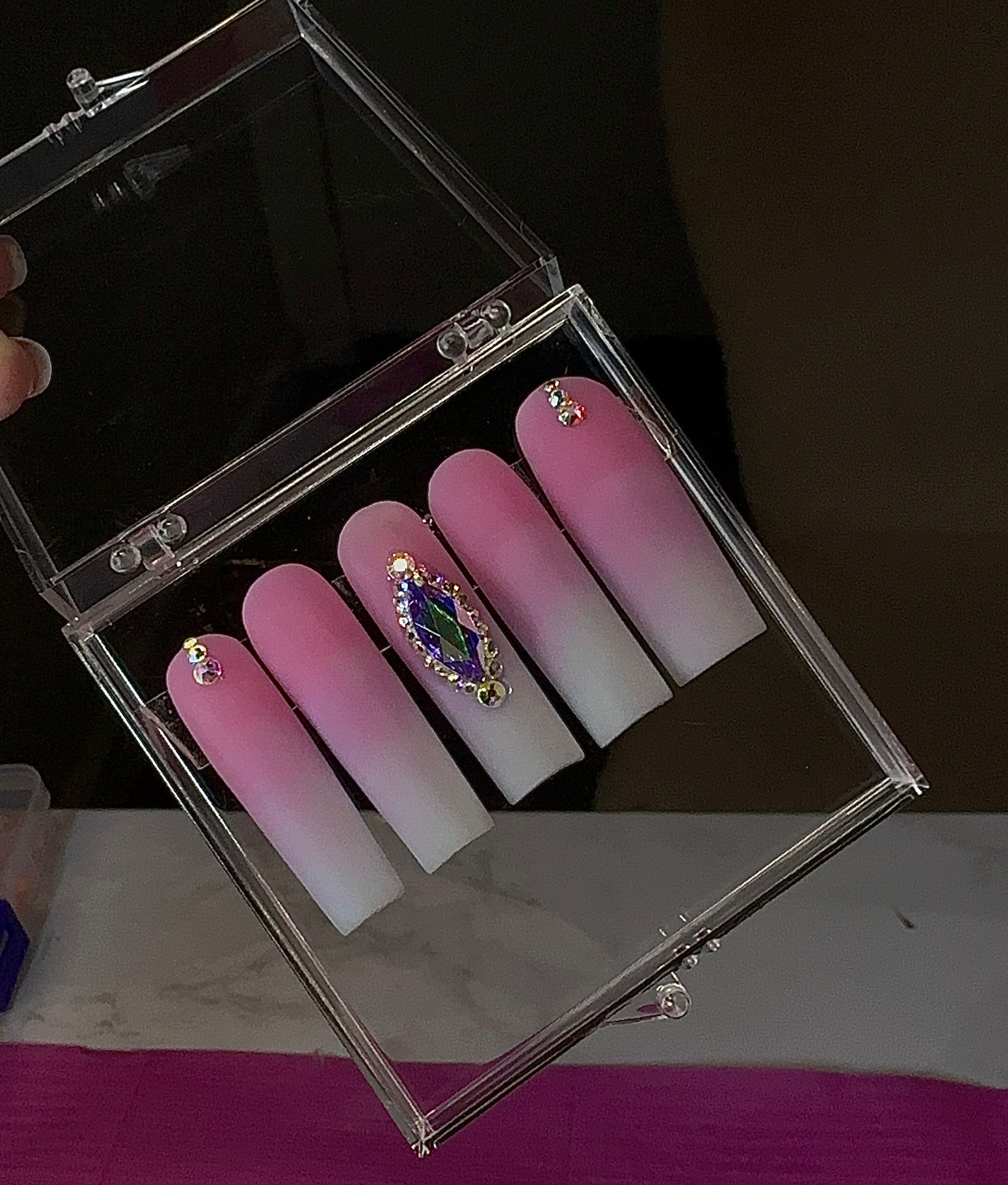 baby blue ombre - matte