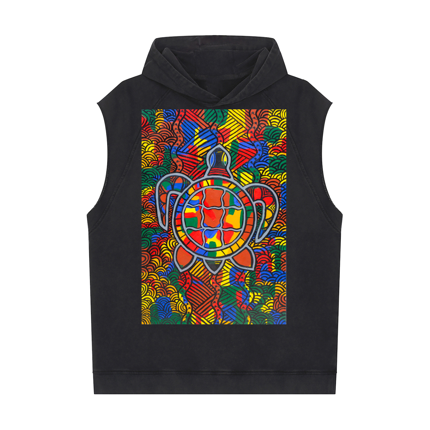 Snow Washed Sleeveless Hoodie