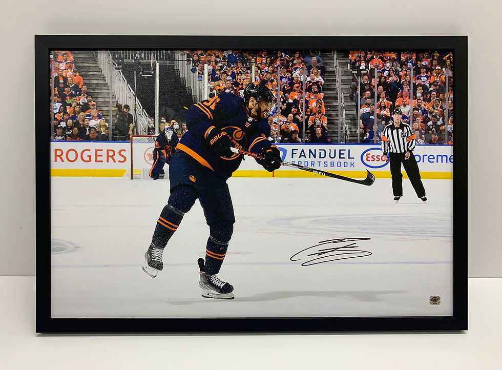 Thumbnail: Evander Kane Signed 24x16" Canvas, Framed