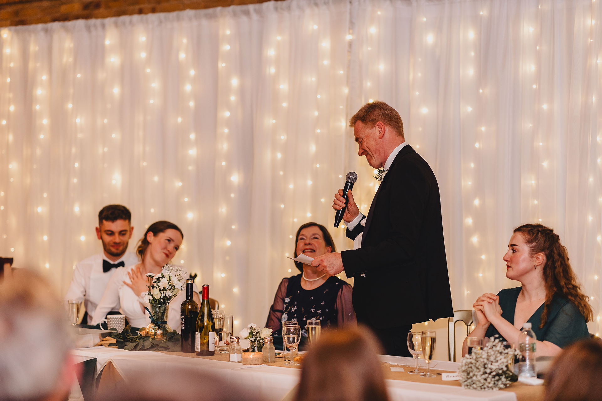 Wedding Reception | Toast | autumn winter wedding | Olivia Hill Photography
