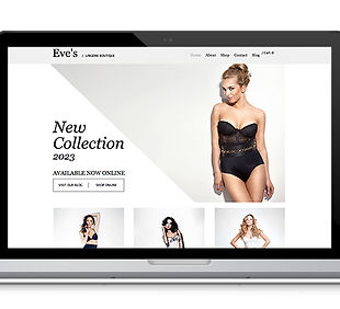 Site web de boutique de lingerie