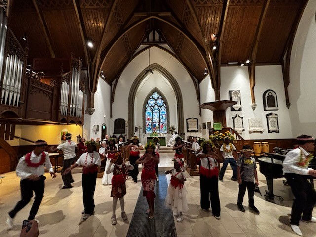 Energy and enthusiasm during the Pacific Danse in church