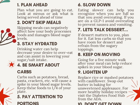 10 Tips to Manage Your Blood Sugar During the Holidays