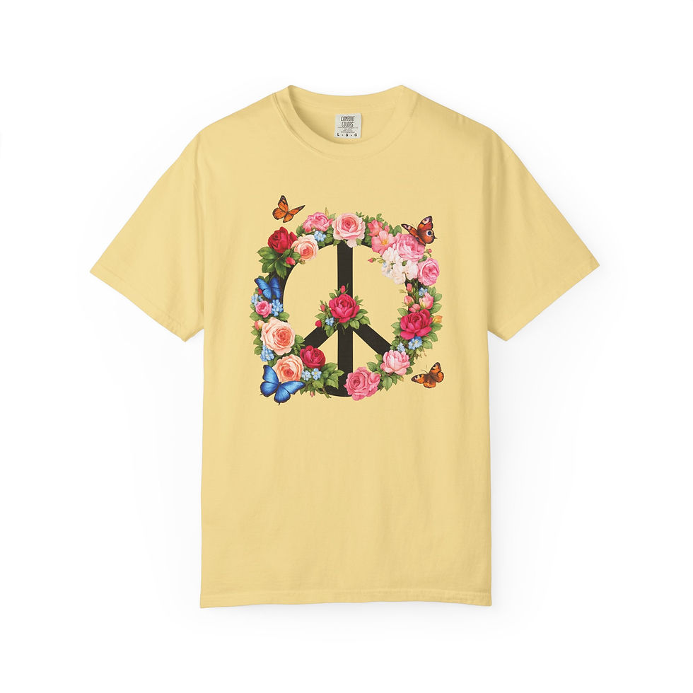 Thumbnail: Butterfly and Rose Peace Tee
