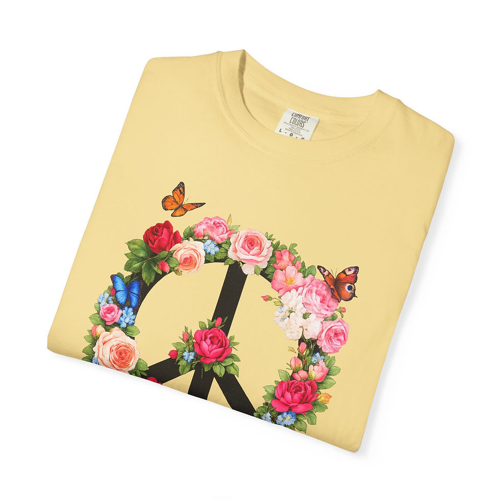 Thumbnail: Butterfly and Rose Peace Tee