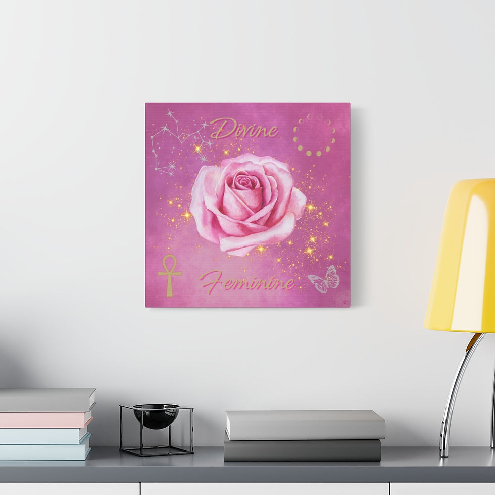 Thumbnail: Divine Feminine Rose Canvas (Deep Berry)