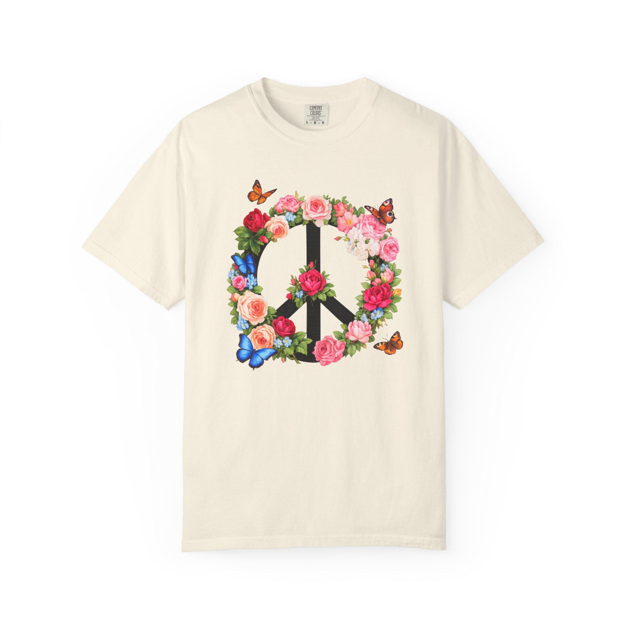Butterfly and Rose Peace Tee