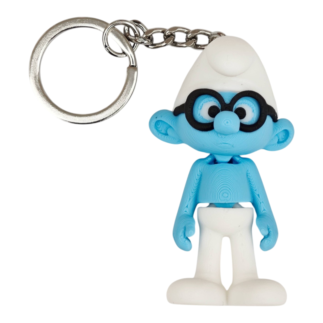 Flexi Gözlüklü Şirin Anahtarlık (10 Adet)