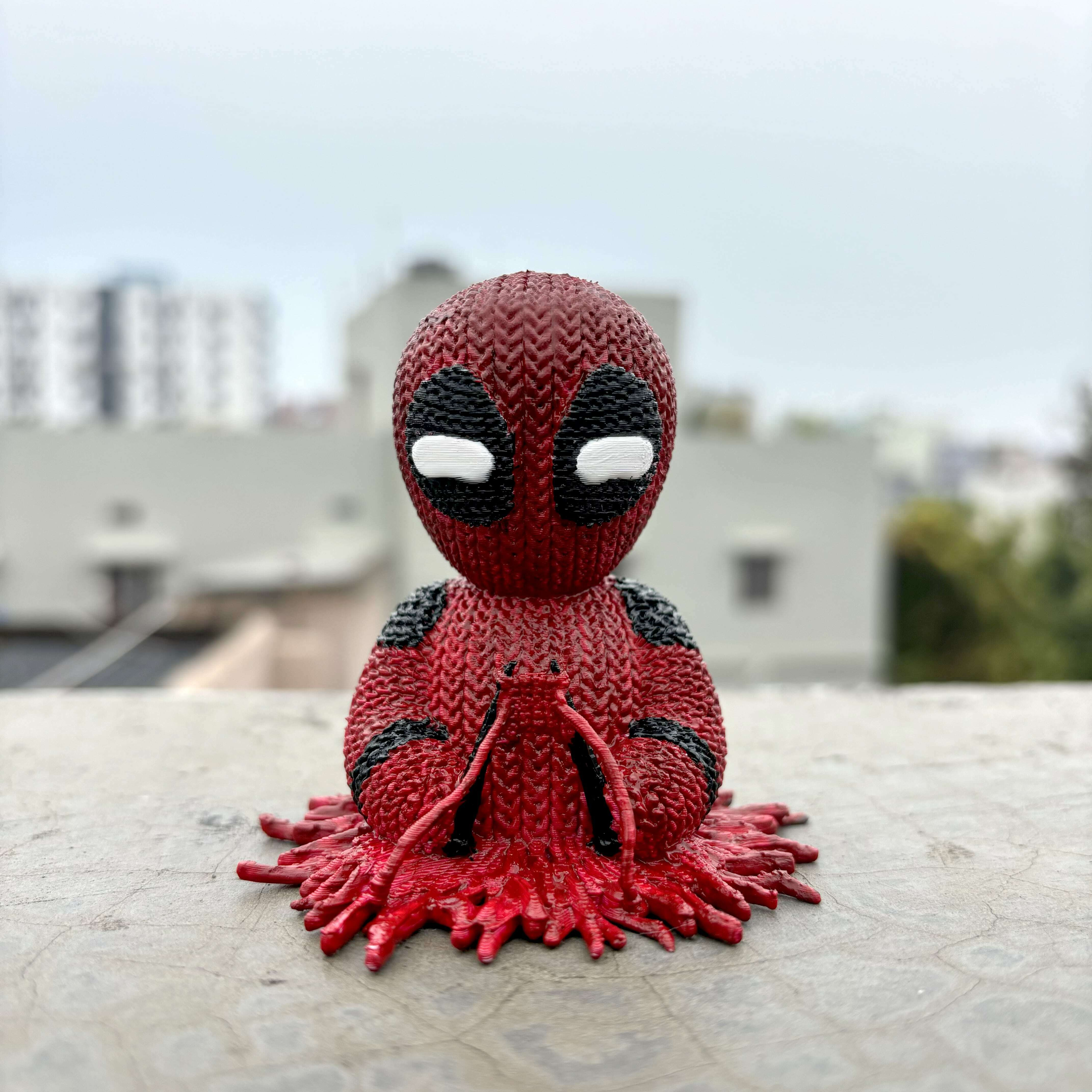 Örgü Desenli Deadpool Anahtarlık (10lu Paket)