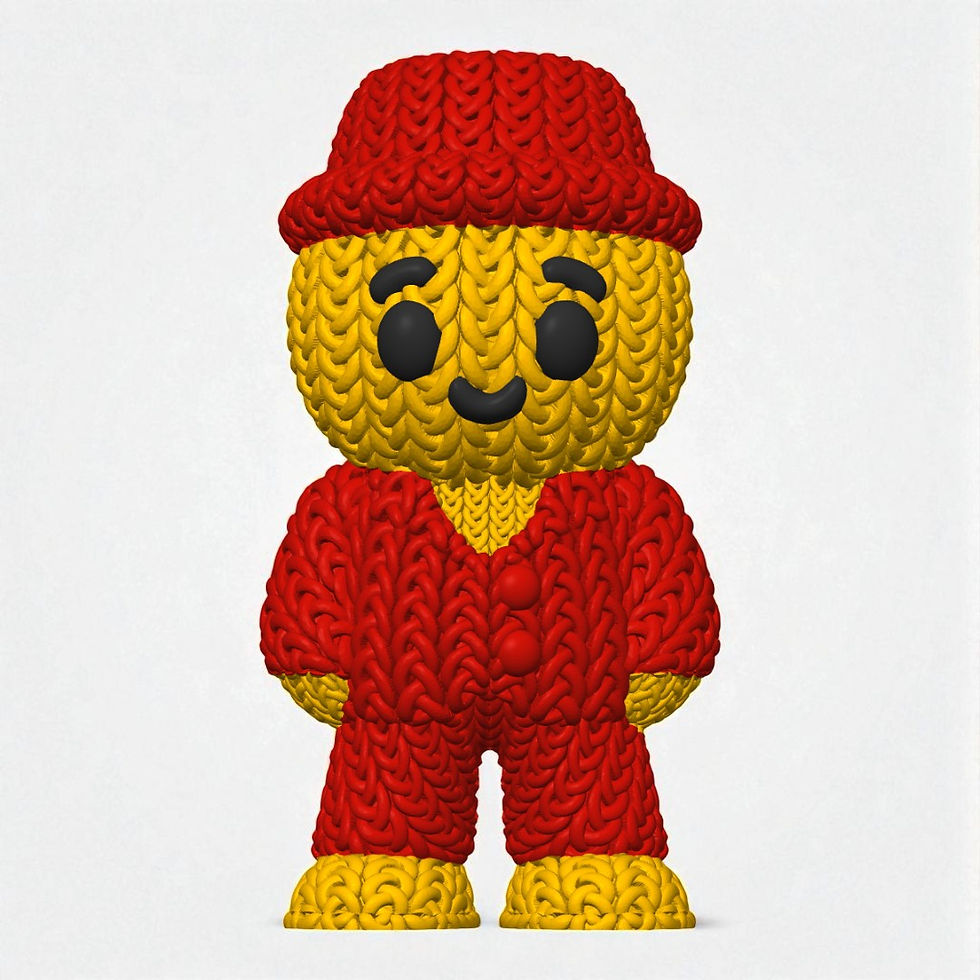 Örgü Desenli Taraftar Adam-3 Anahtarlık (10'lu Paket)