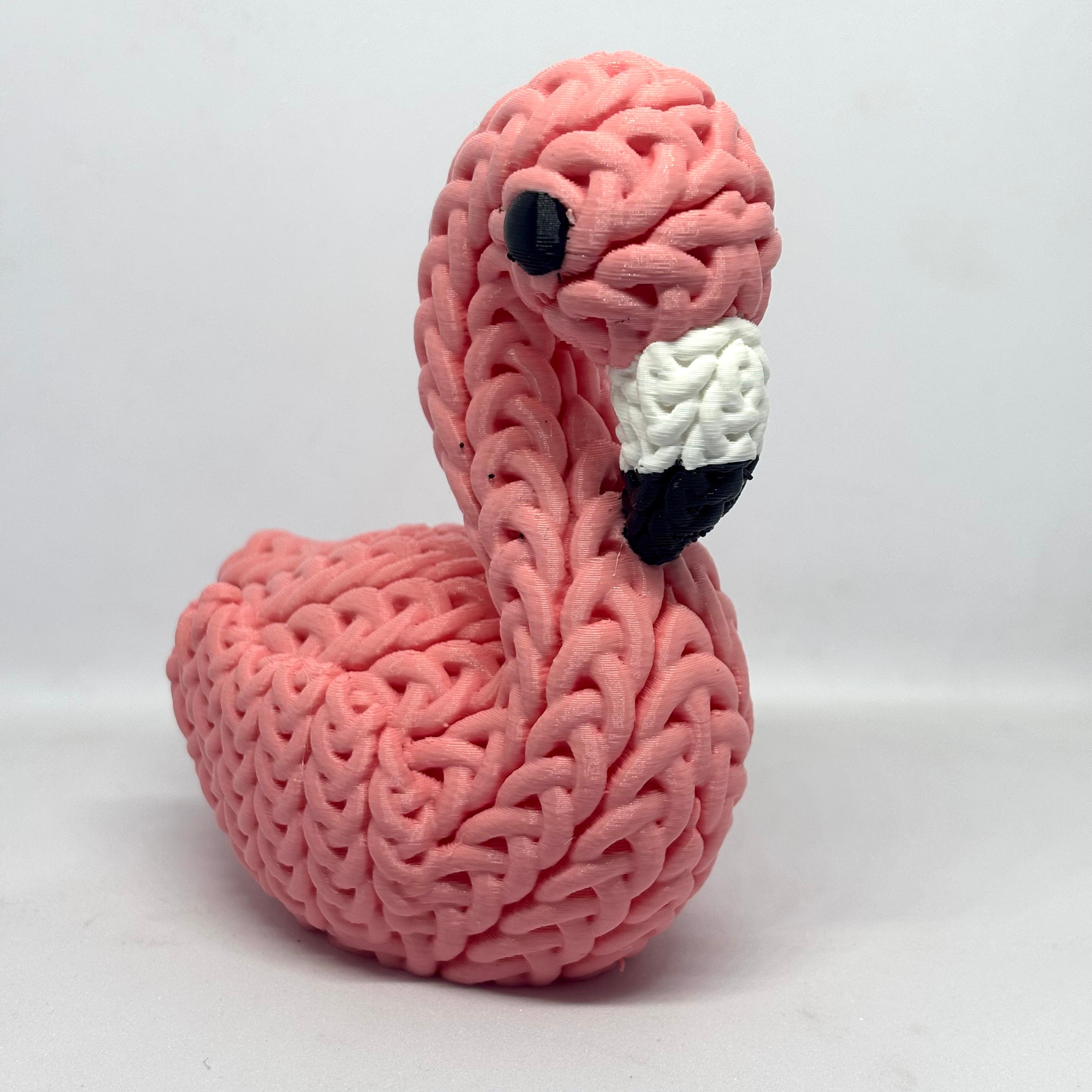 Örgü Desenli Flamingo Anahtarlık (10lu Paket)