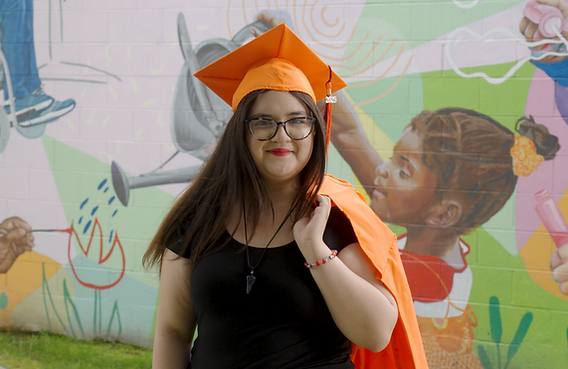 Lyla in 2025 getting ready for her High School Graduation