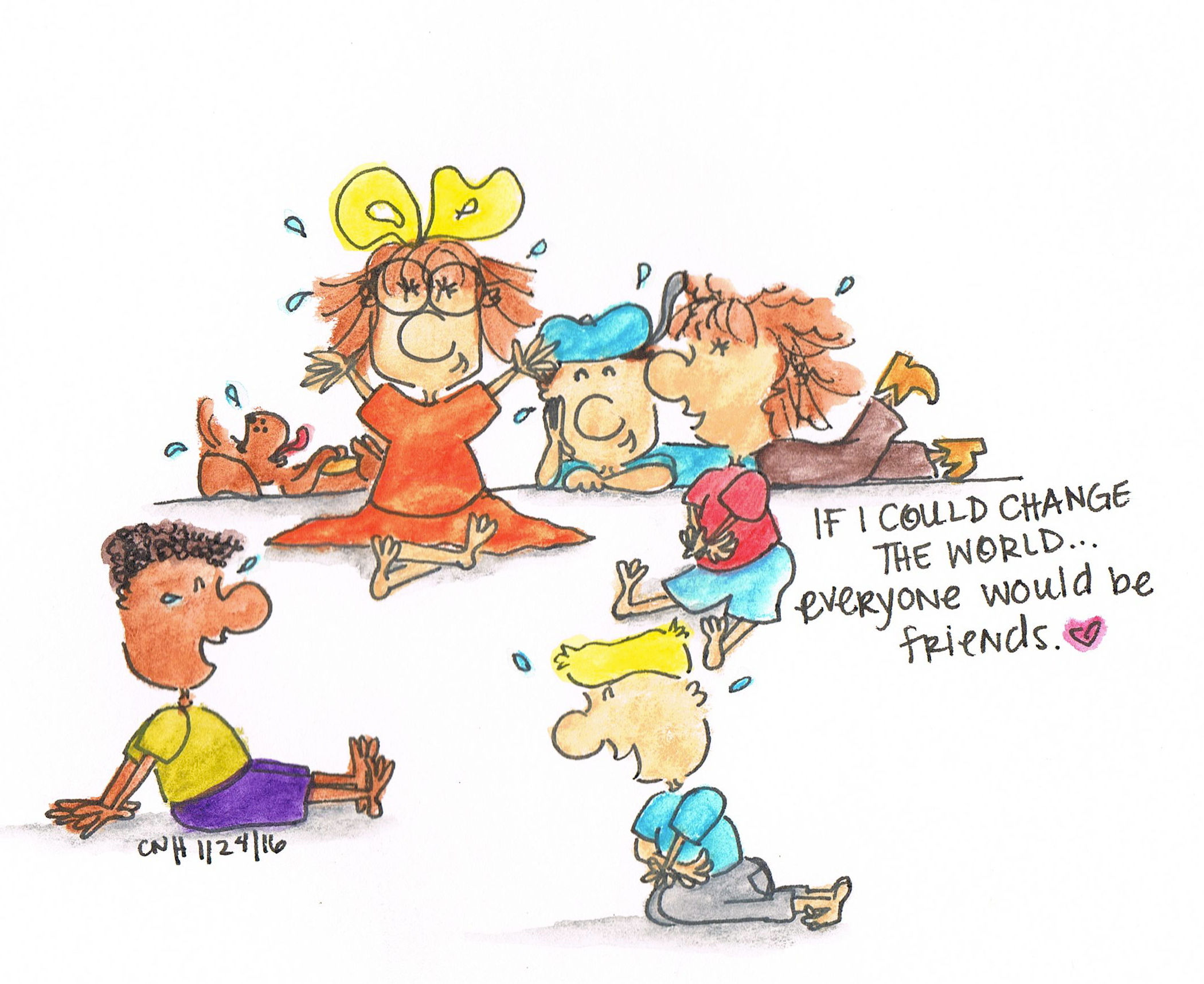 "Everyone Would Be Friends" Greeting Card