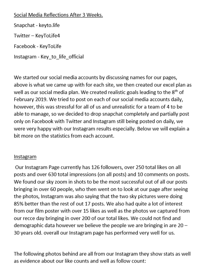 Social Media Reflections