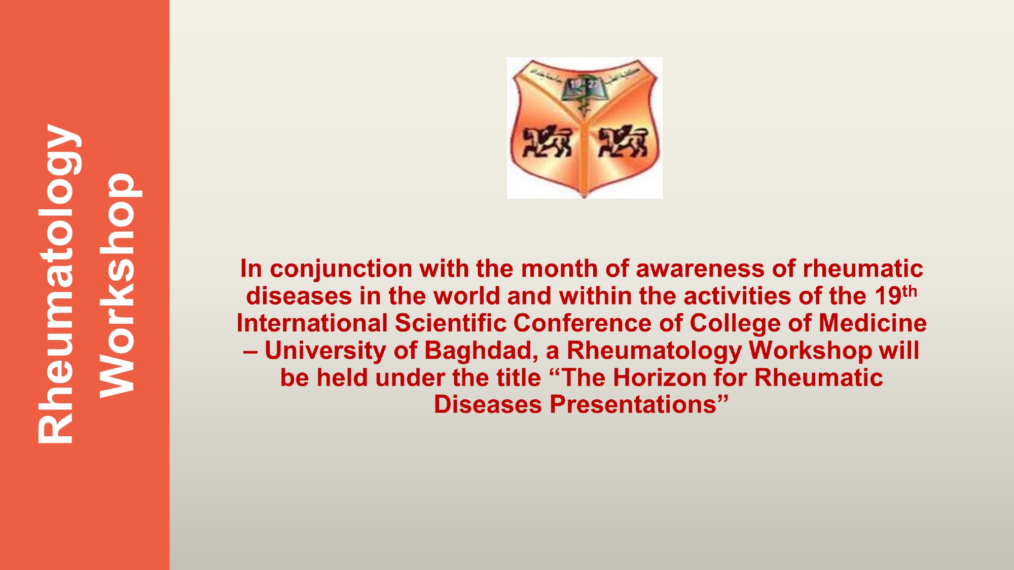 The Horizon for Rheumatic Diseases Presentations