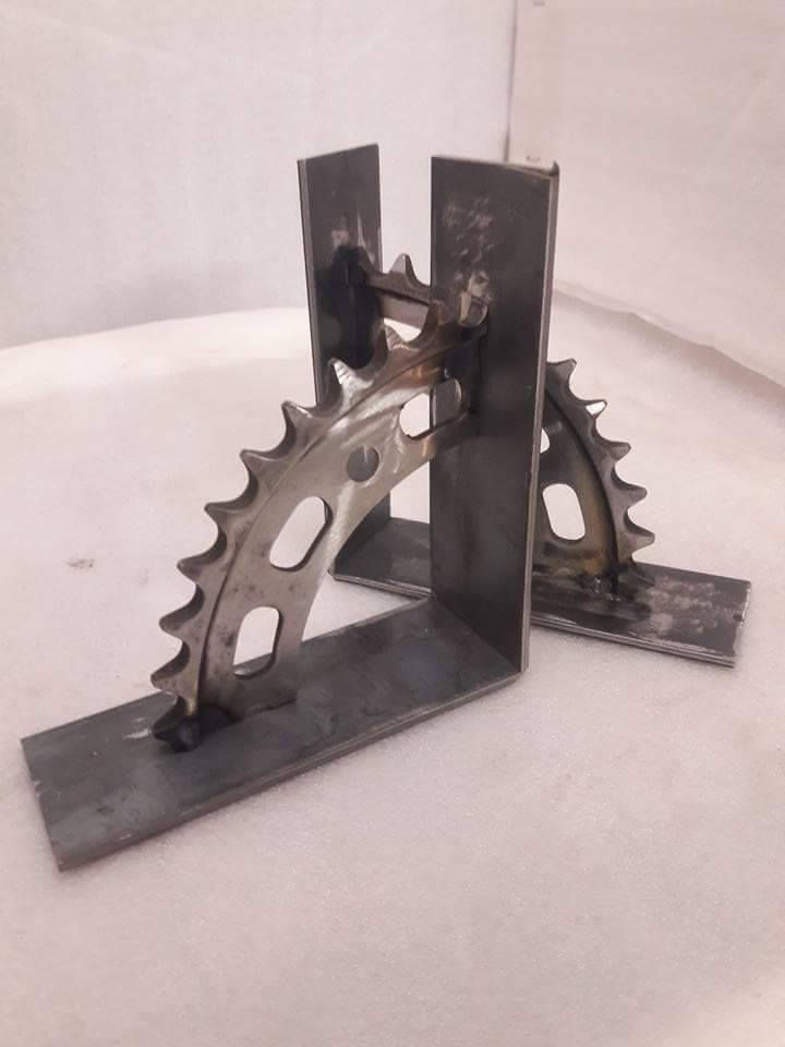 Thumbnail: Motorcycle Sprocket Book End or Shelf Bracket (PAIR)