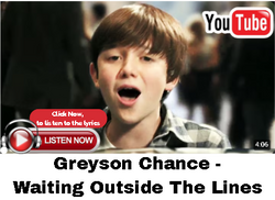 Greyson Chance Waiting outside the lines song on youtube