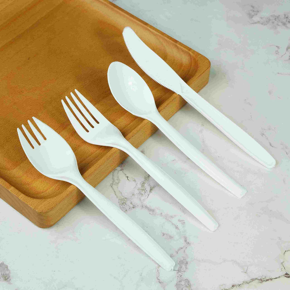 Spoons and Forks from Recycled plastic, Recycled plastic