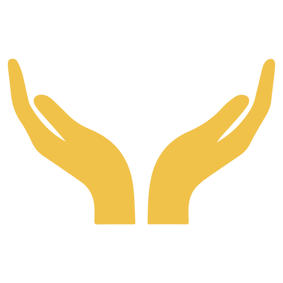Cupped hands