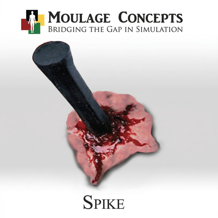 EMS simulated spike wound with blood