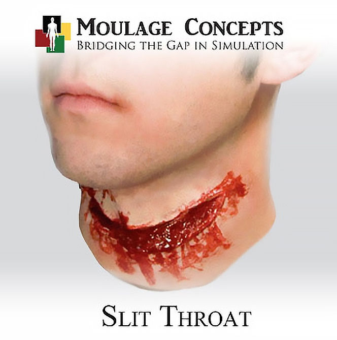 Moulage Concepts simulated slit throat wound