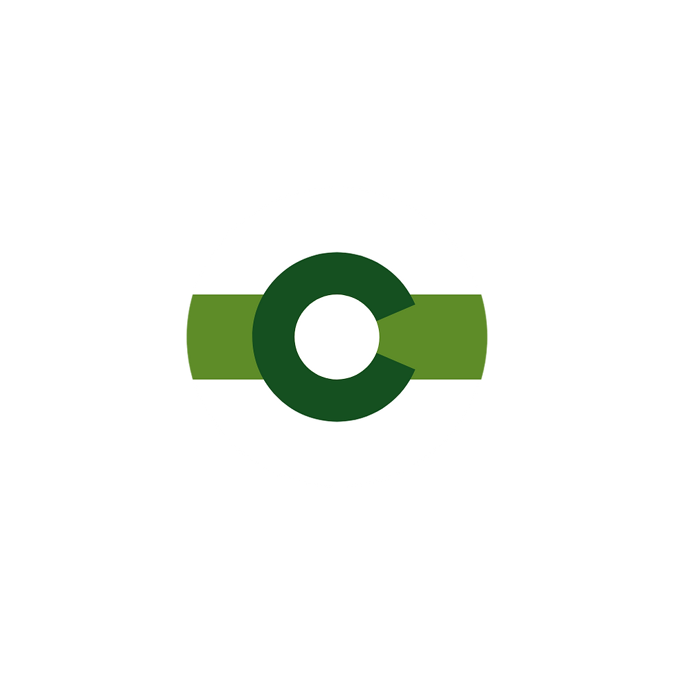 Circular logo with a dark green letter C on a white background meant to indicate Colorado
