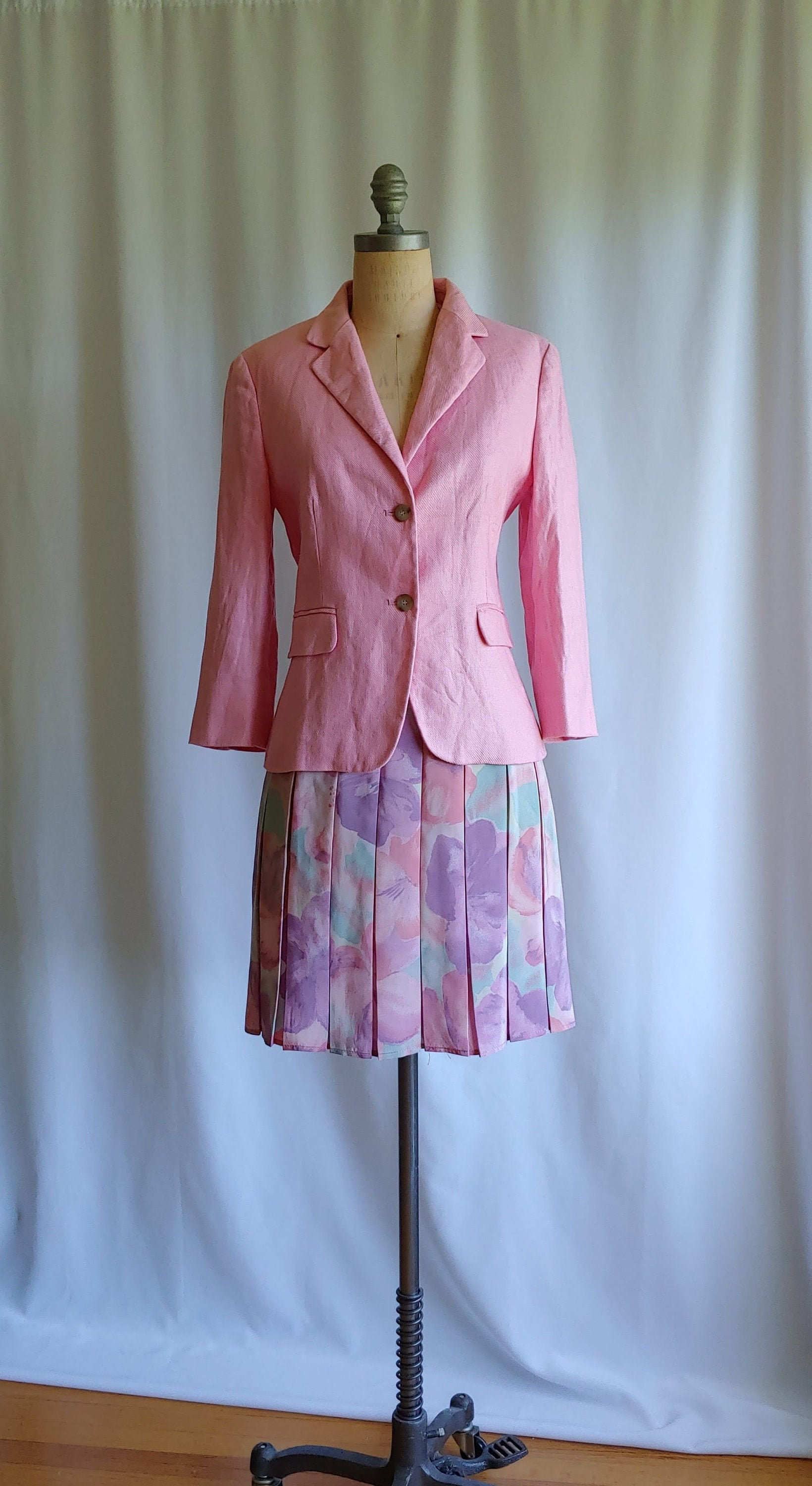 Max Mara Y2K Linen Blazer - Woven Flax Blazer - Italian Jacket - Max Mara Blazer