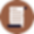 White rolled parchment document icon with text lines on brown circle.