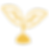 Stylized golden plant sprout