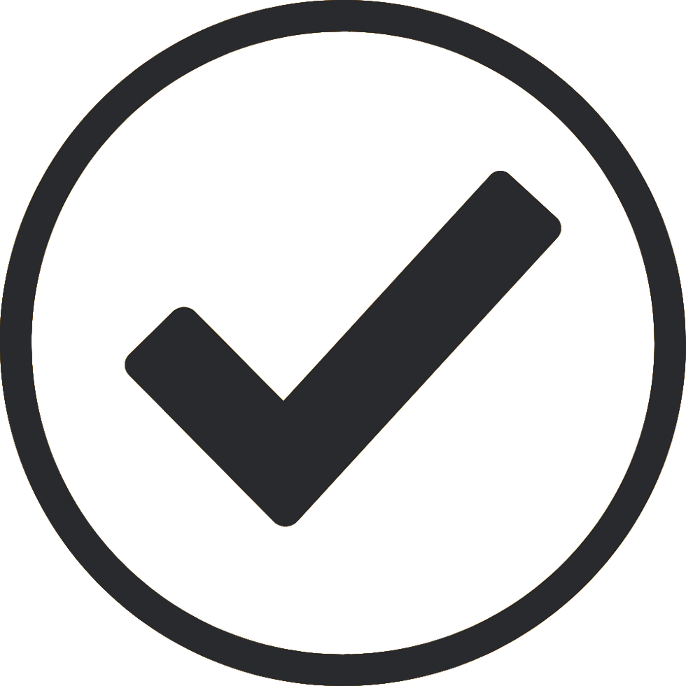 Check mark icon in a circle