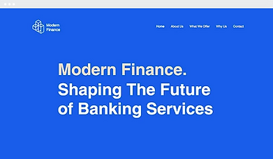 Finance website template