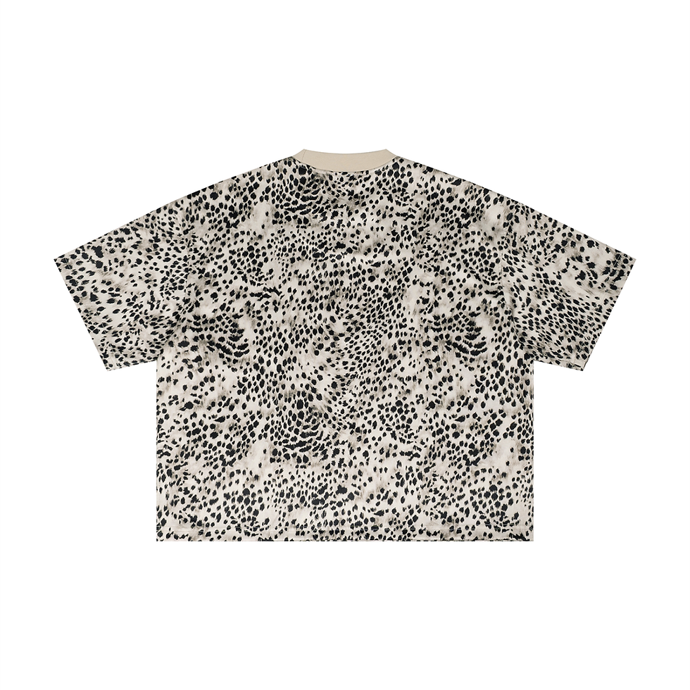 Thumbnail: YESHUA Unisex Leopard Print Boxy T-Shirt
