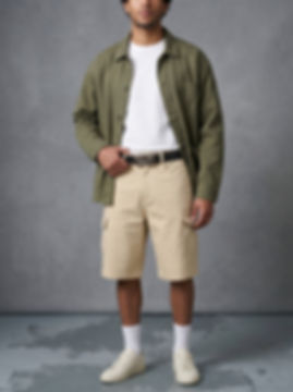 Unisex Woven Cargo Shorts