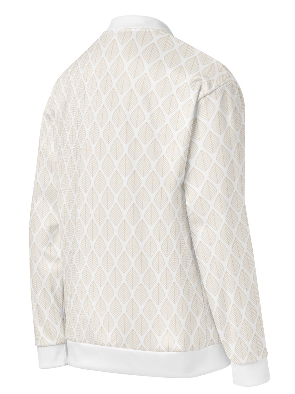 Paper Leaf Pattern Bomber Jacket