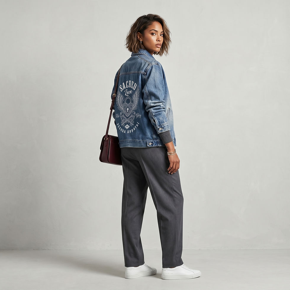 Sacred Love Vintage Wash Zip Up Denim Jacket