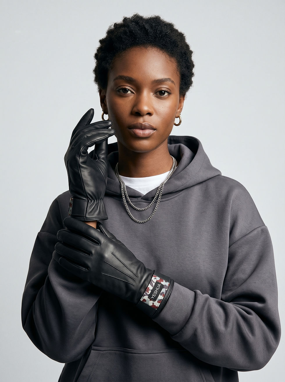 Black Leather Gloves