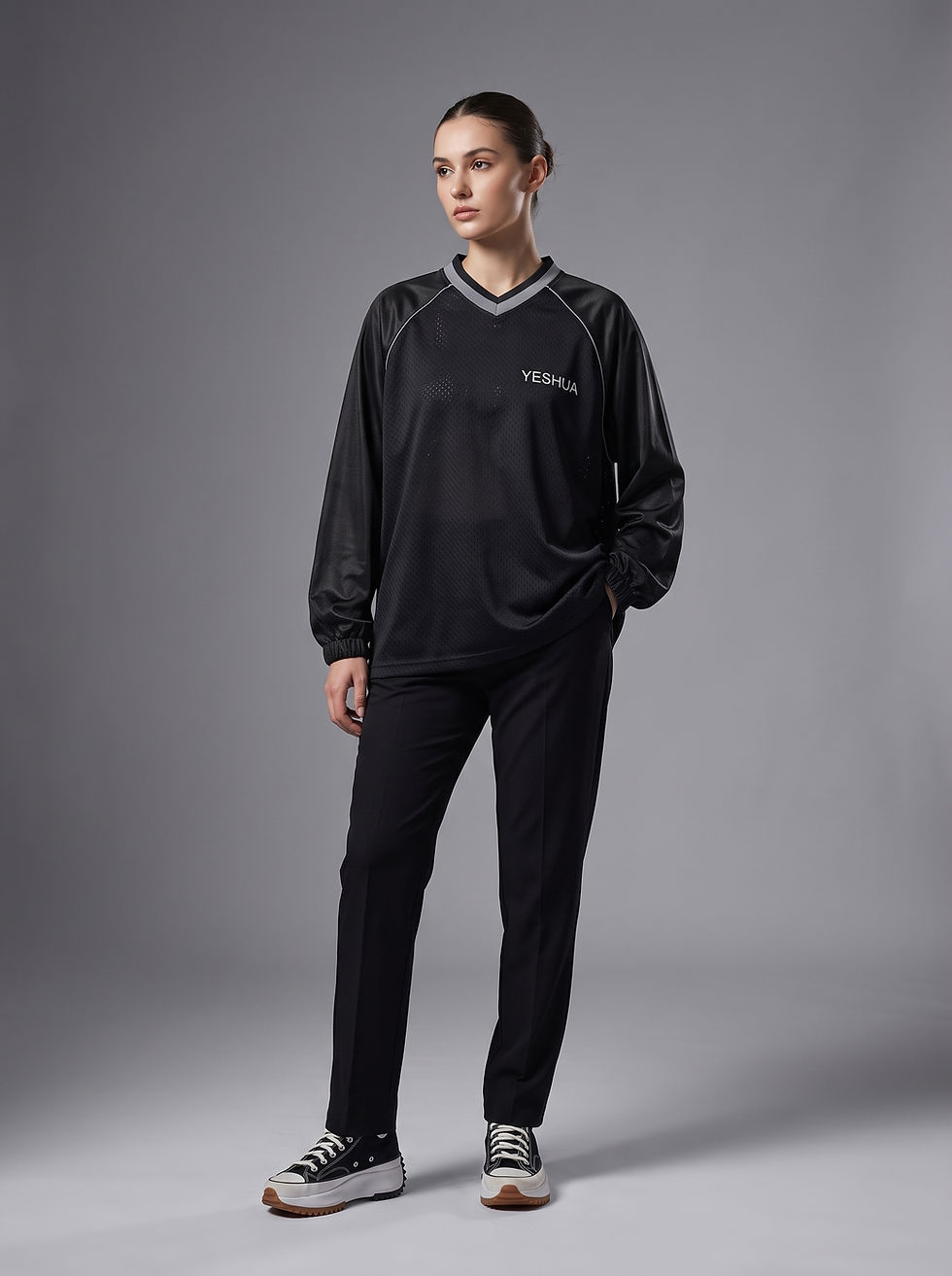 YESHUA Unisex Paneled Long Sleeve Jersey