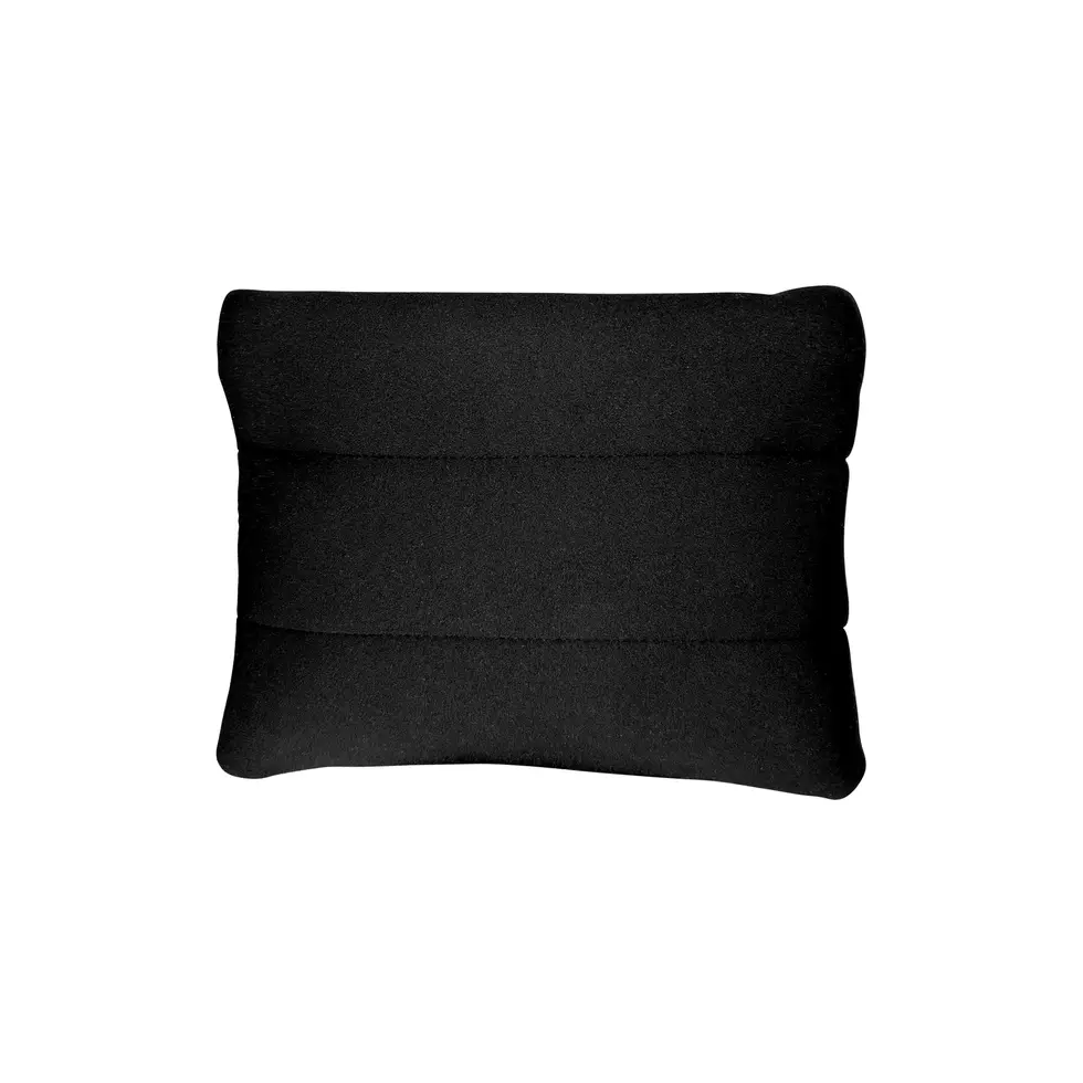 Black Padded Quilted Cosmetic Pouch