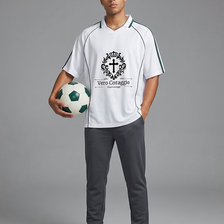 YESHUA Shadow Stripe Collared Soccer Jersey | YESHUA Boutique