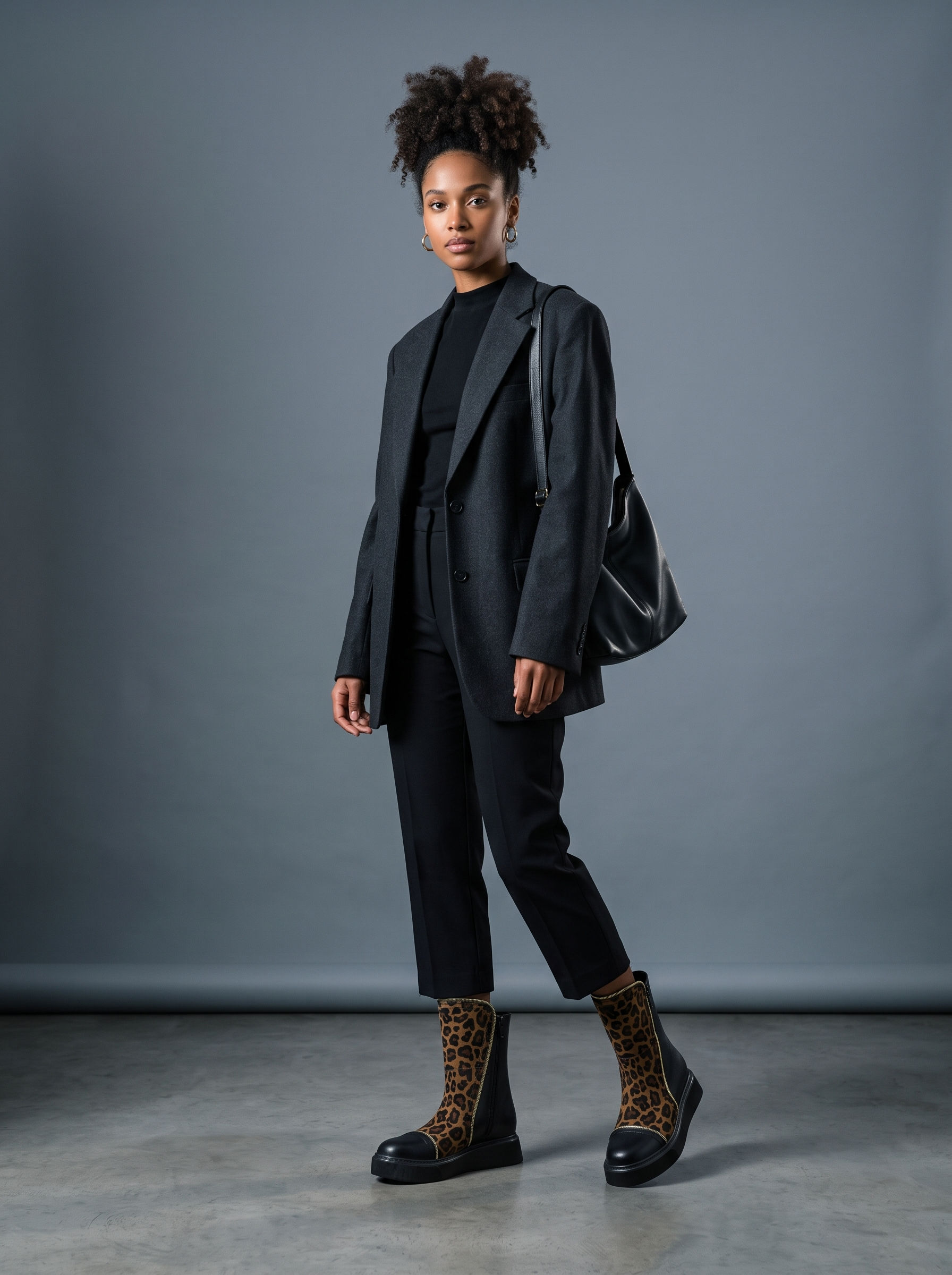 The Pantera Zipper-Framed Leopard Platform Boot