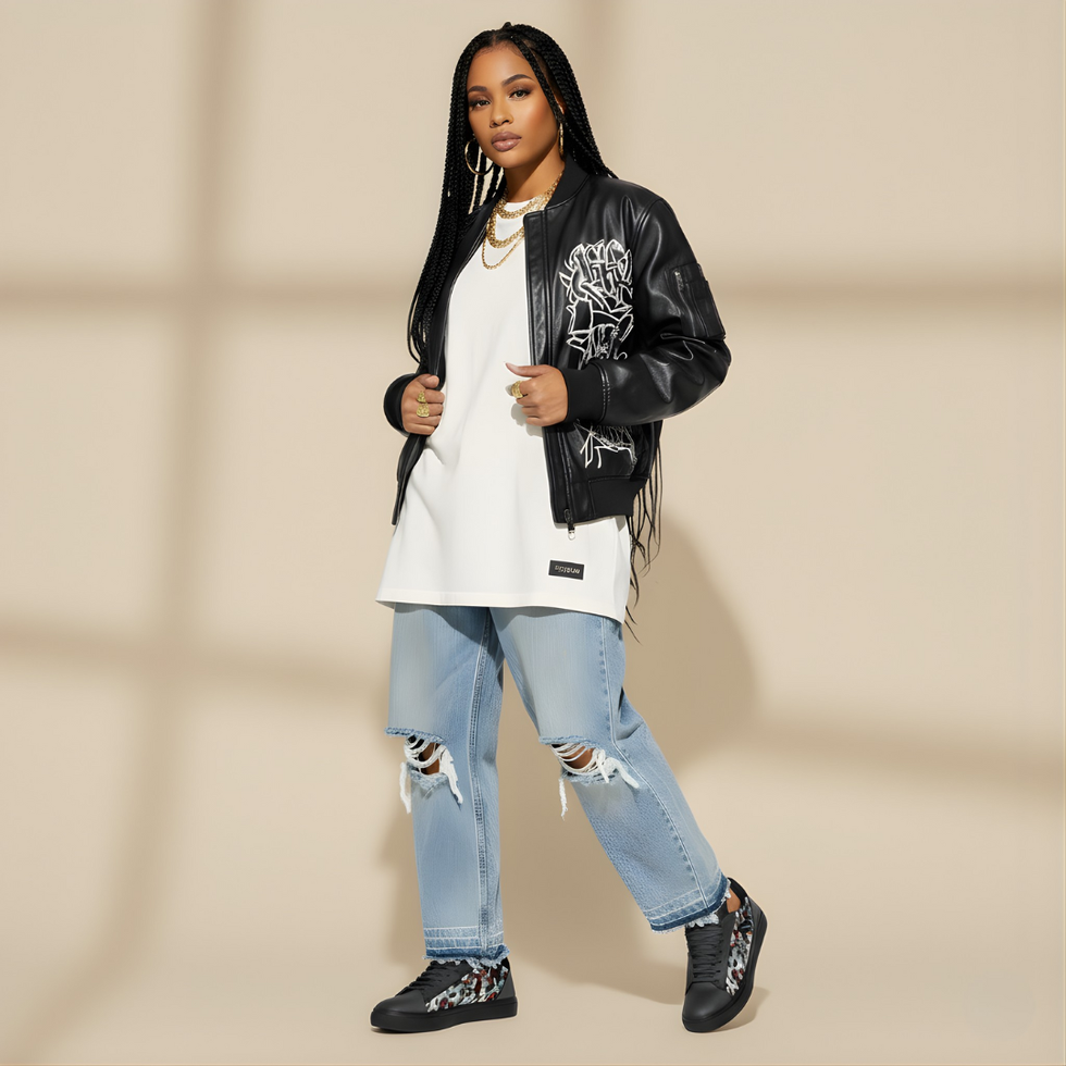 Stylish urban footwear with a unique pattern