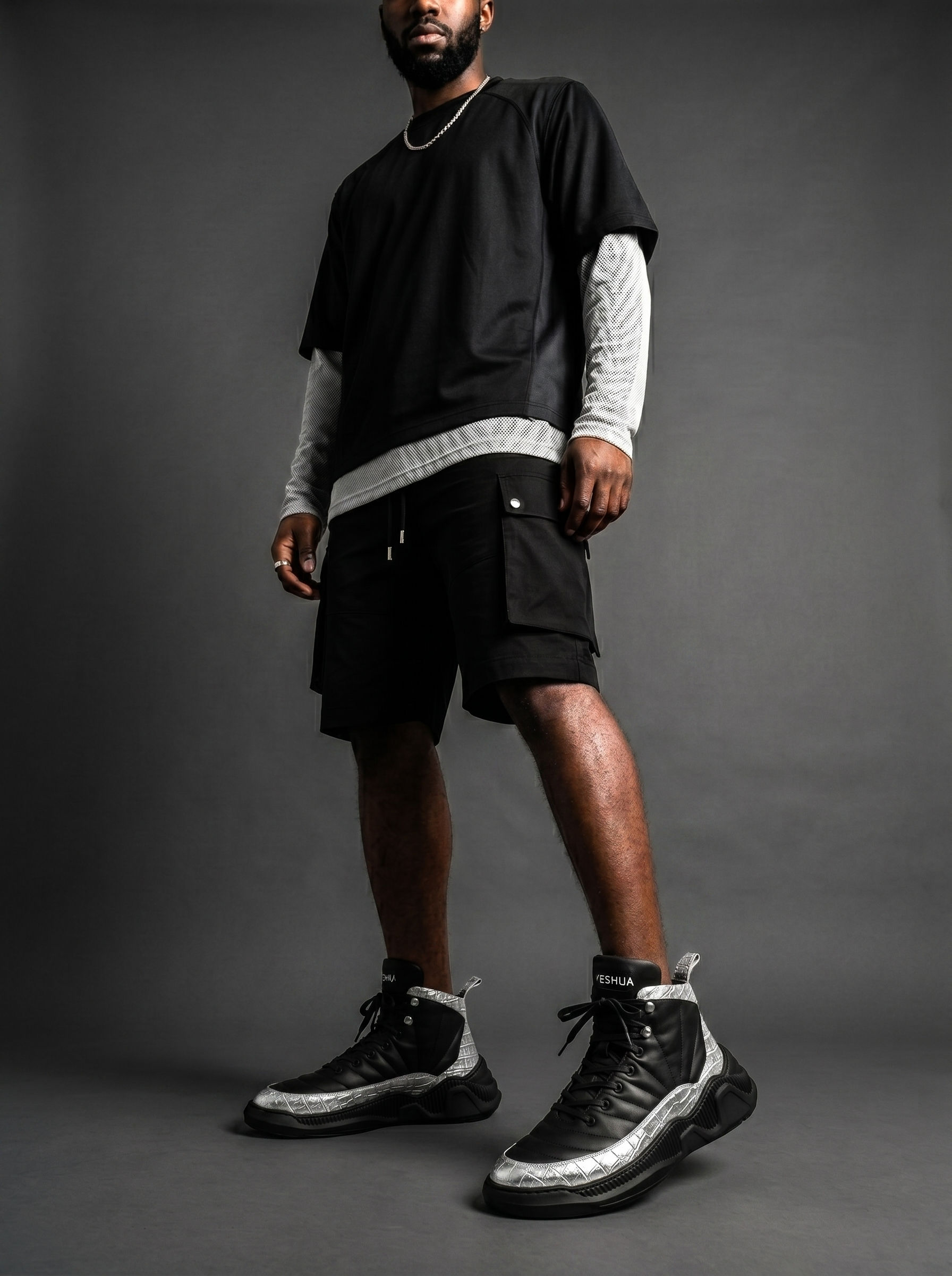 YESHUA Silver Croc Sneaker