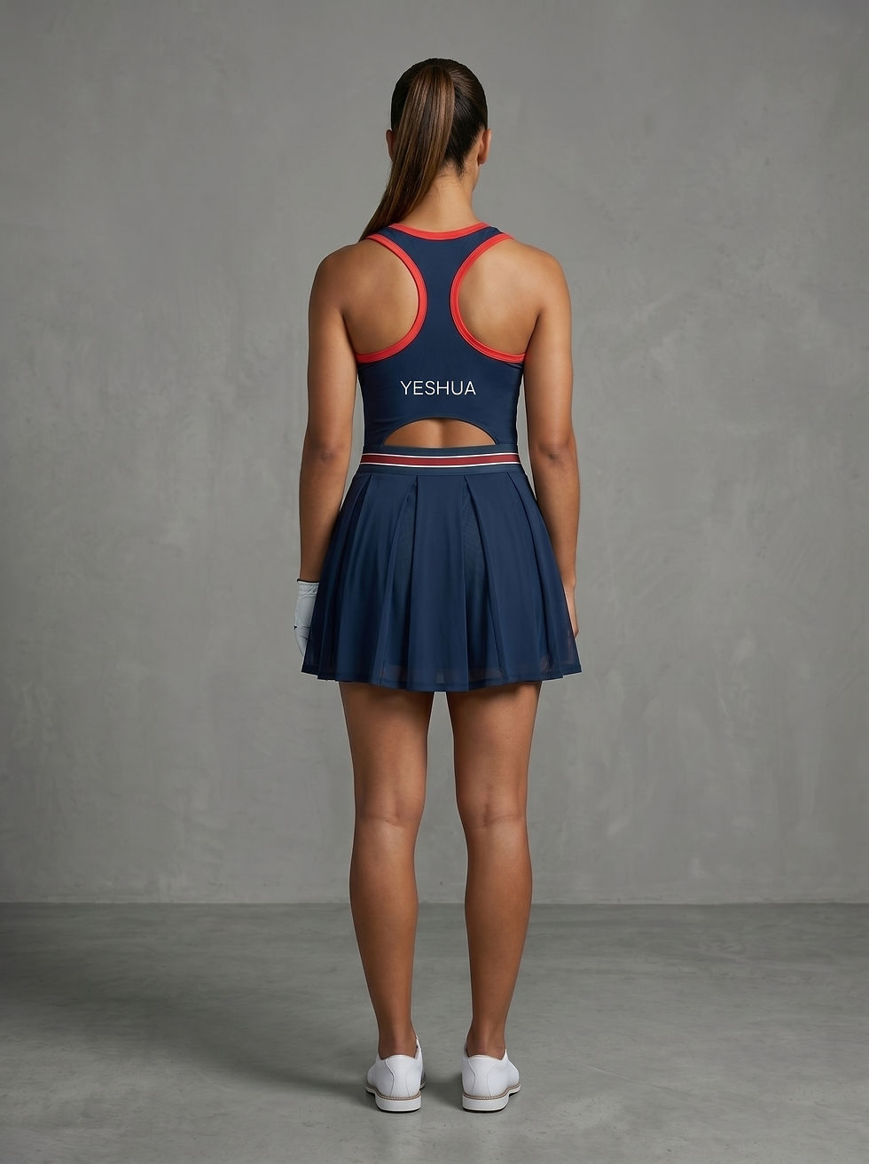 Thumbnail: YESHUA Women's Colour Block A-Line Athletic Dress
