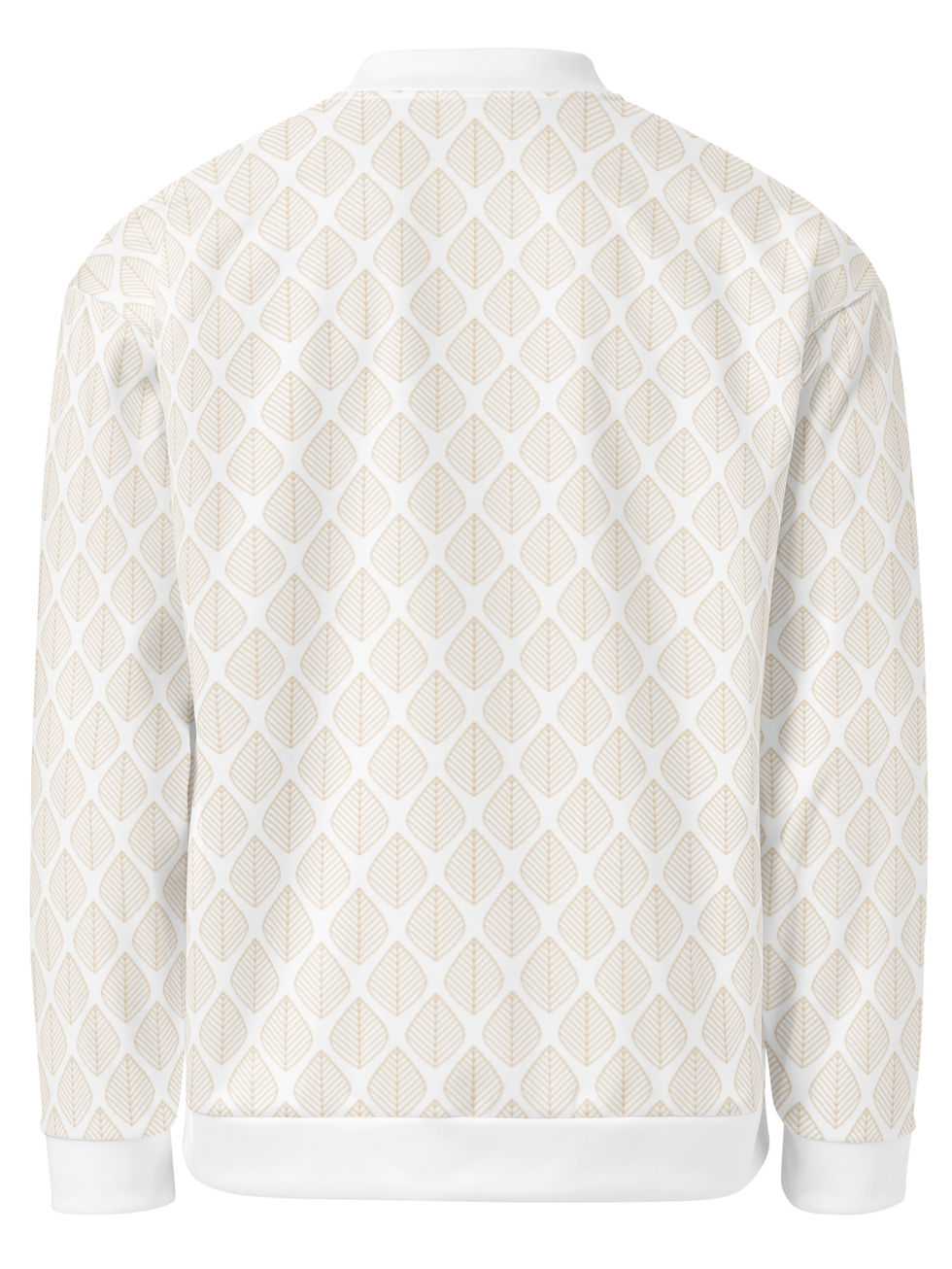 Paper Leaf Pattern Bomber Jacket