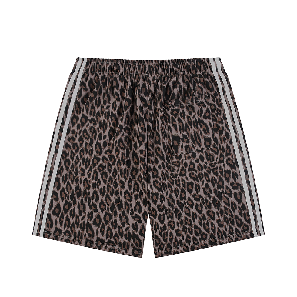 Thumbnail: Unisex Heavyweight Leopard Drawstring Shorts