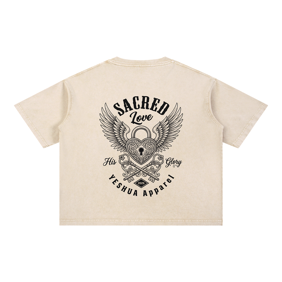 Thumbnail: Sacred Love Mineral Wash Boxy Cotton T-Shirt