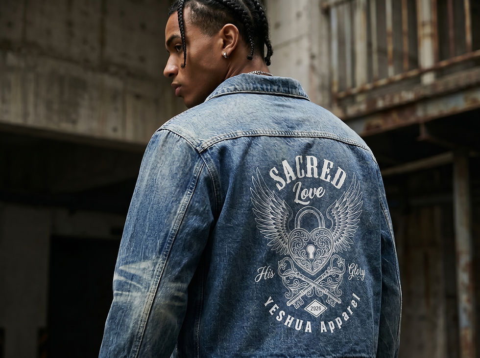 YESHUA Apparel vintage wash denim Jacket