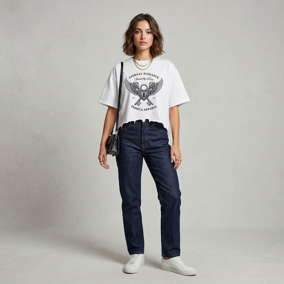 Eternal Elegance Vintage Wash Boxy Distressed Hem T-Shirt